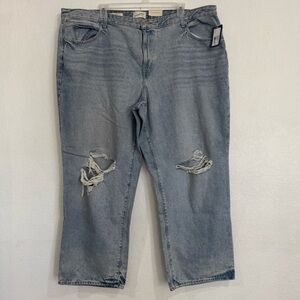 Universal Thread Light Blue Denim Jeans Women Size 26R Baggy 90s Distressed NWT